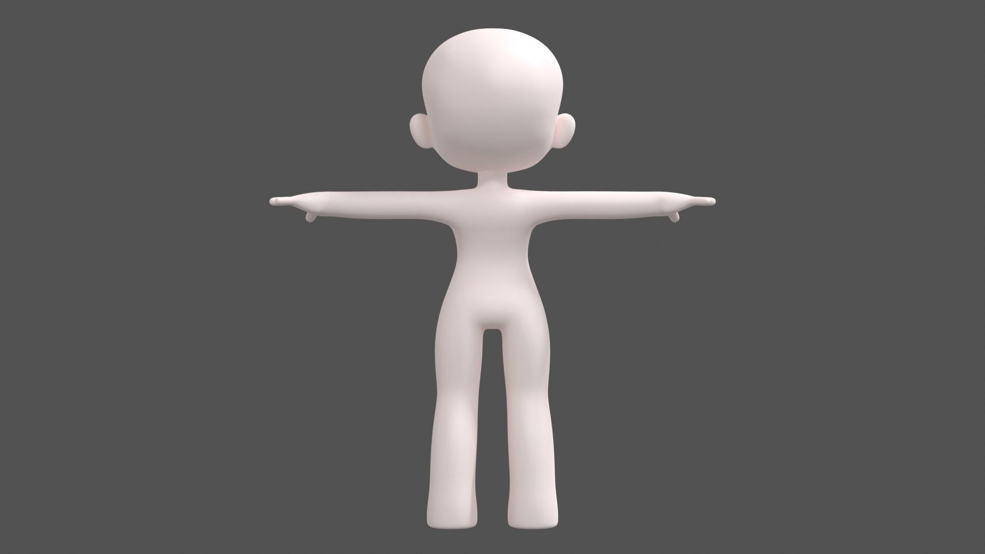 Chibi Character Base Mesh 3D model_11