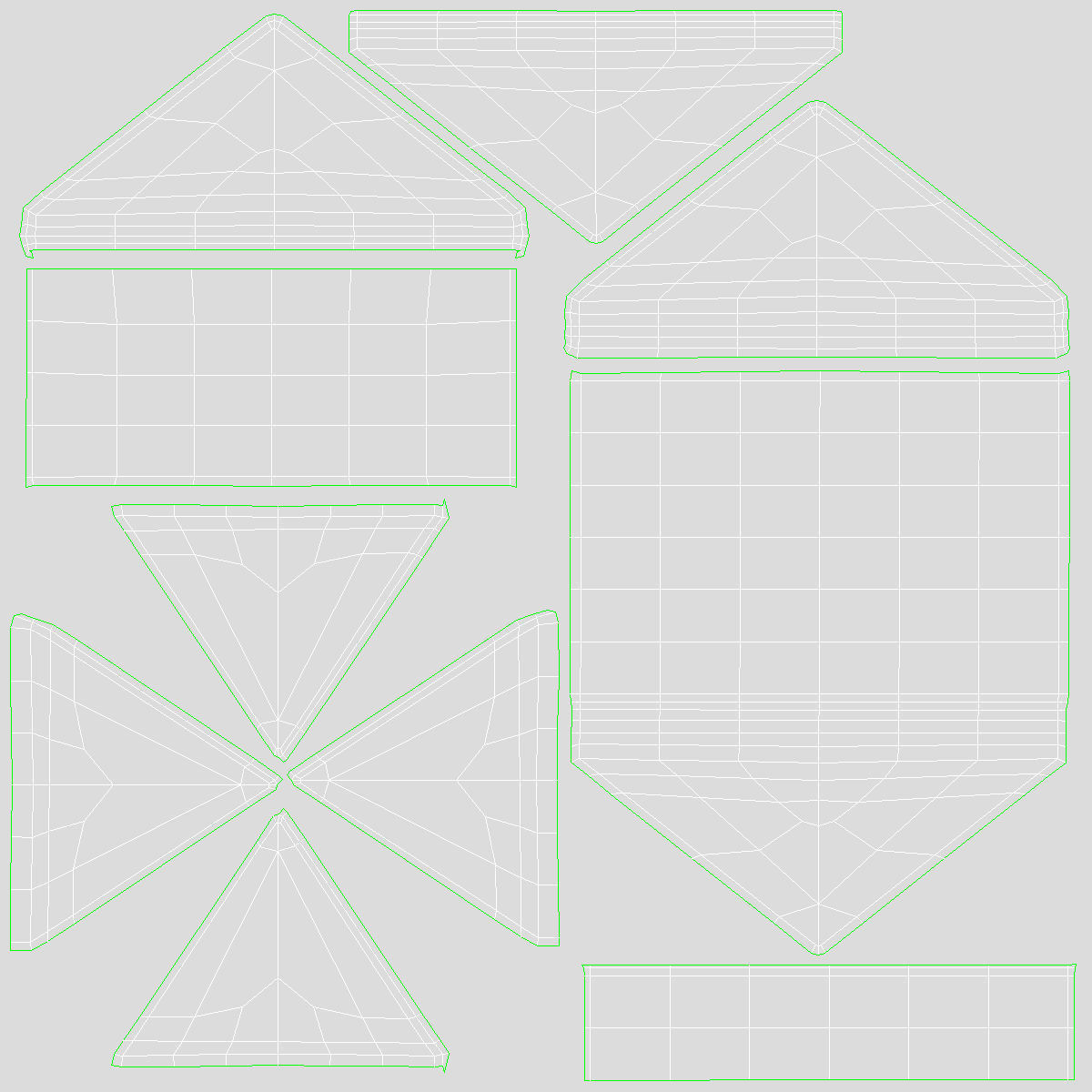 White Envelope - Closed Low-poly 3D model_7