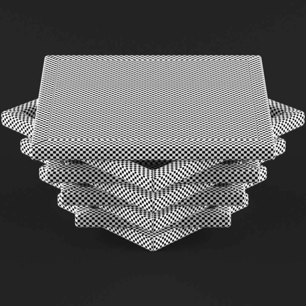 wooden coffee table  Low-poly 3D model_6