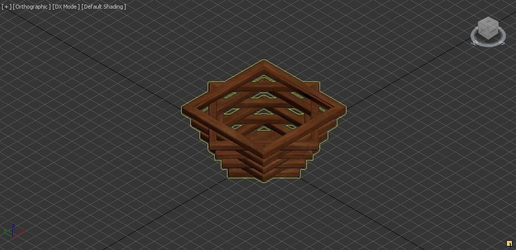wooden coffee table  Low-poly 3D model_8