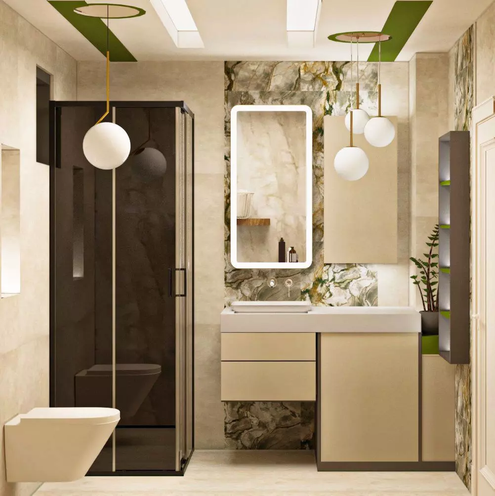 BATHROOM modern with accents 3D print model