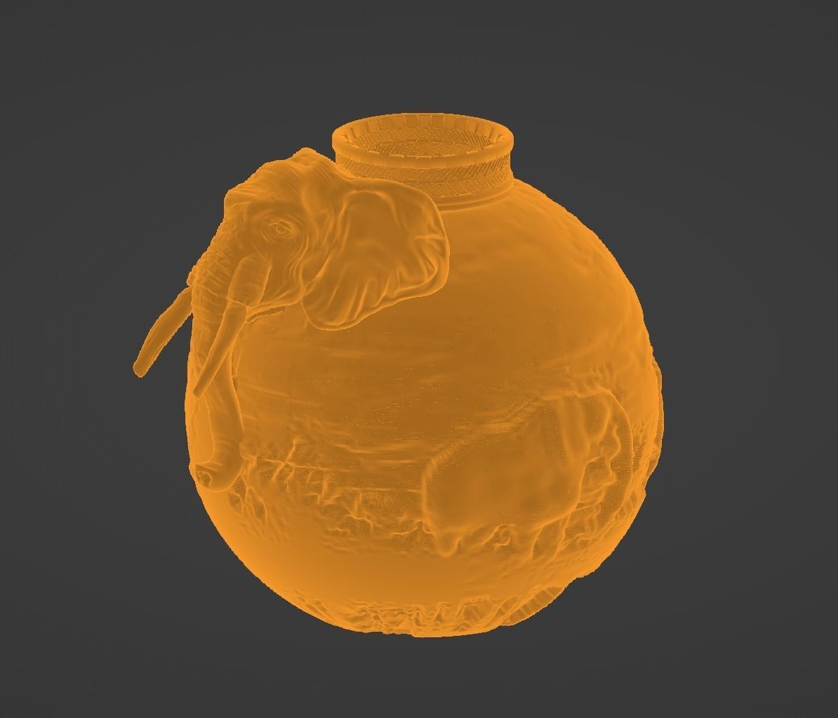 Elephant vase design 3D print model_8