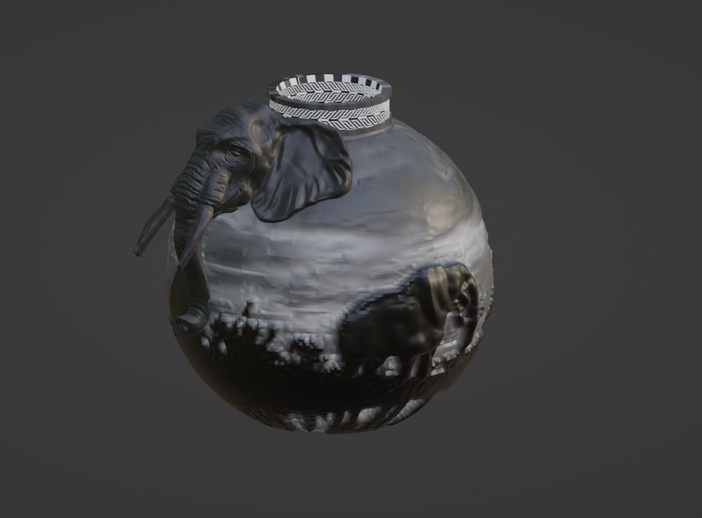 Elephant vase design 3D model 3D printable CGTrader