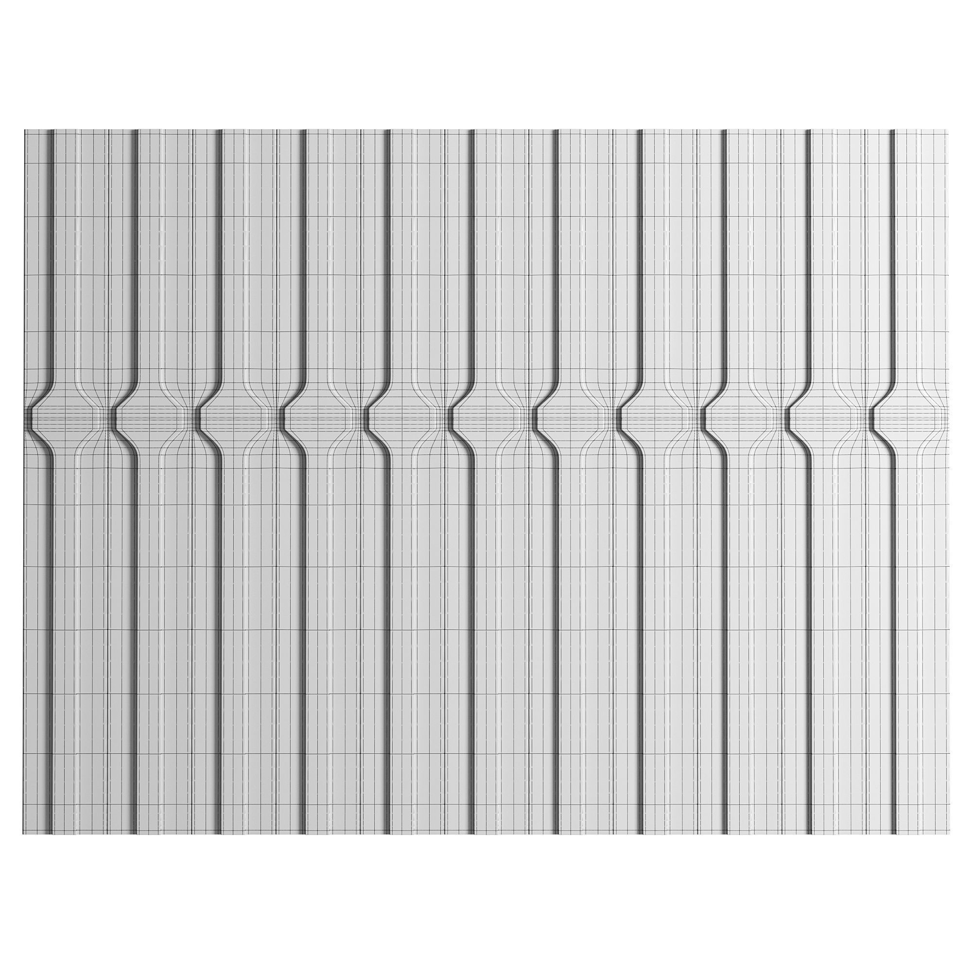 Panel slatted wall panels 3D model_6