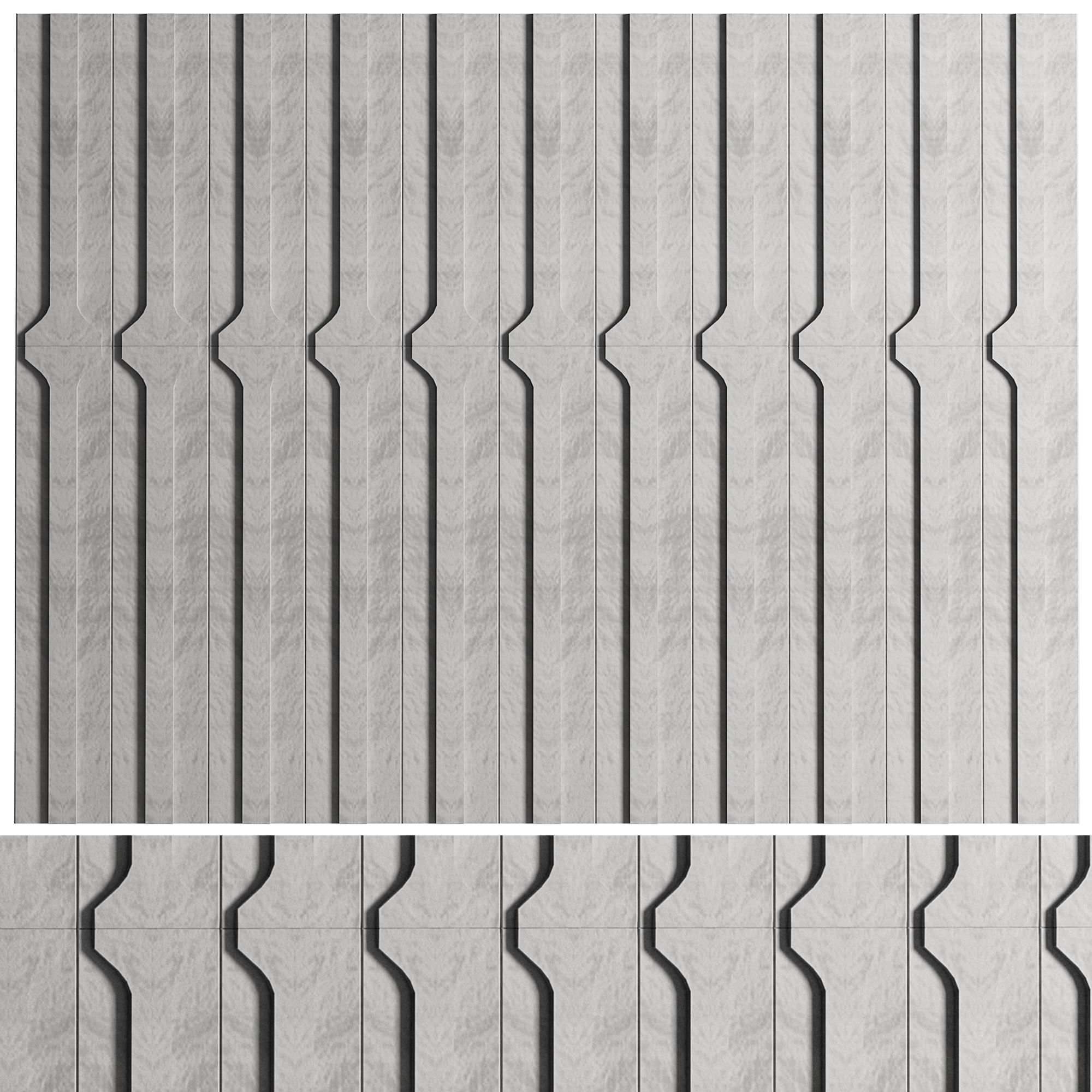 Panel slatted wall panels 3D model_1