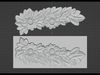 flowers and leaves relief-mold for 3D print and CNC  3D print model_1