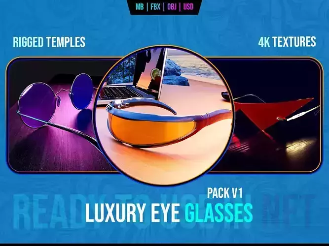 Luxury Eye Glasses Pack V1 3D Model Collection