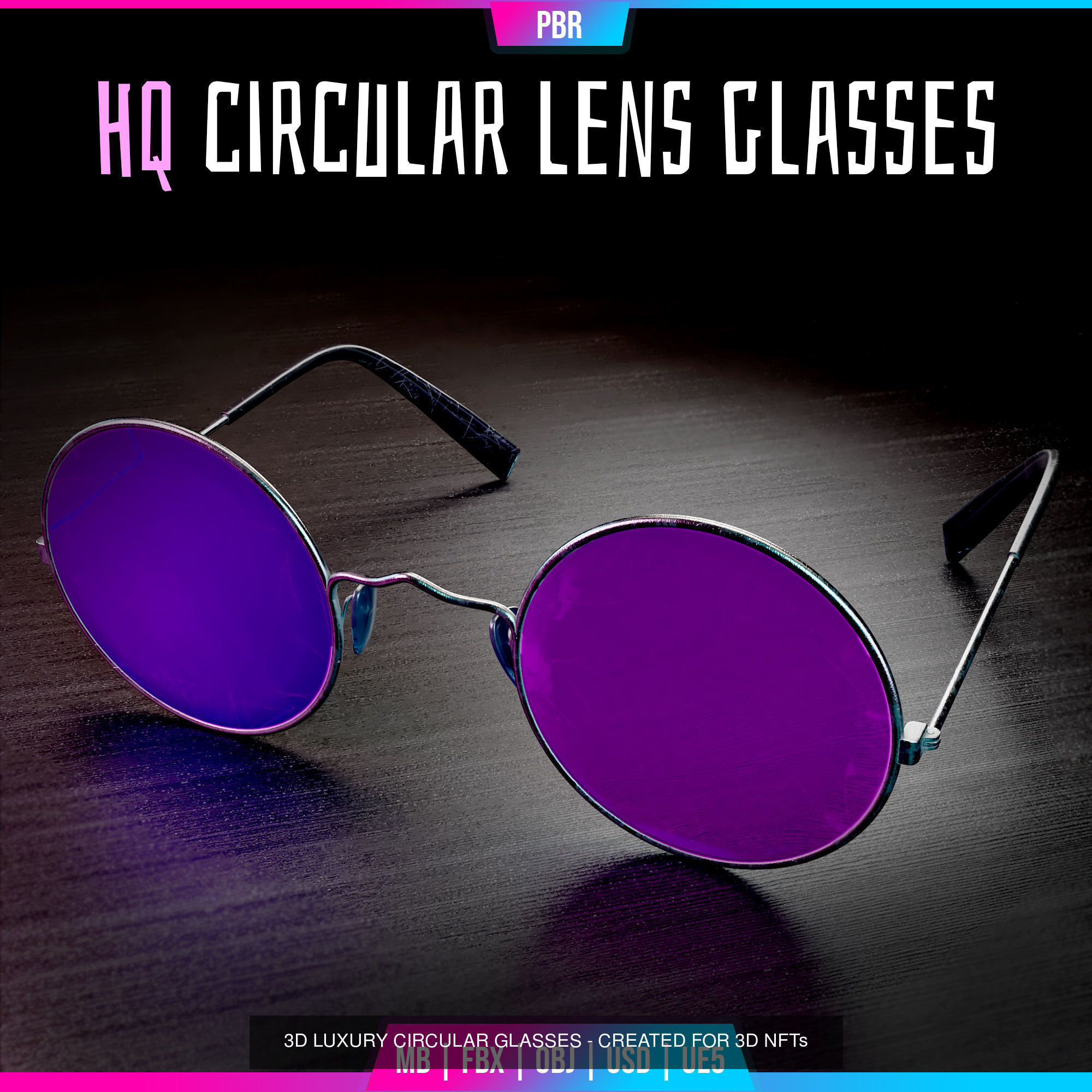 Luxury Eye Glasses Pack V1 3D Model Collection_2
