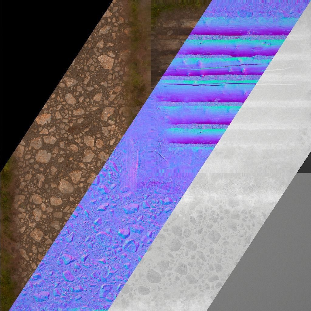 Medieval Fortress Gate with  Wooden Wall Low-poly 3D model_21