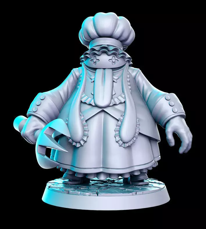 Quina Quen Final Fantasy 32mm Pre-supported 3D print model_0