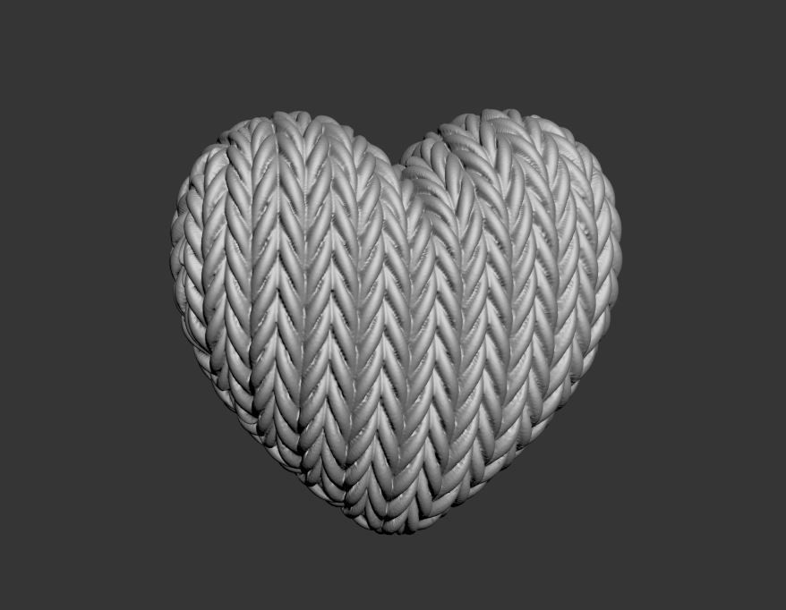Knitted Heart 3D print model_22