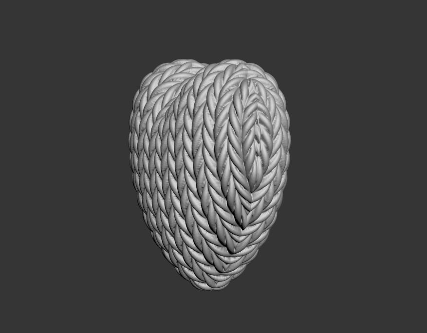 Knitted Heart 3D print model_10