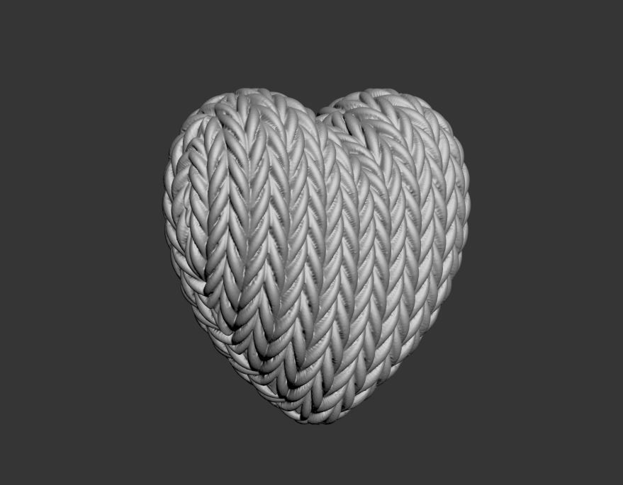 Knitted Heart 3D print model_21