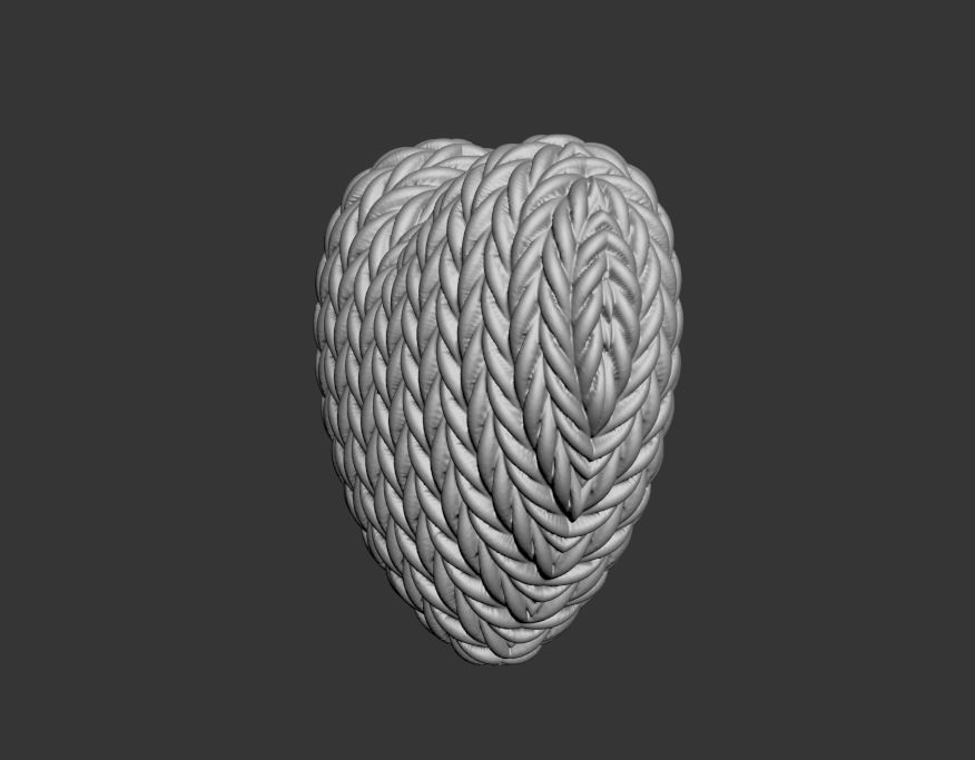 Knitted Heart 3D print model_18
