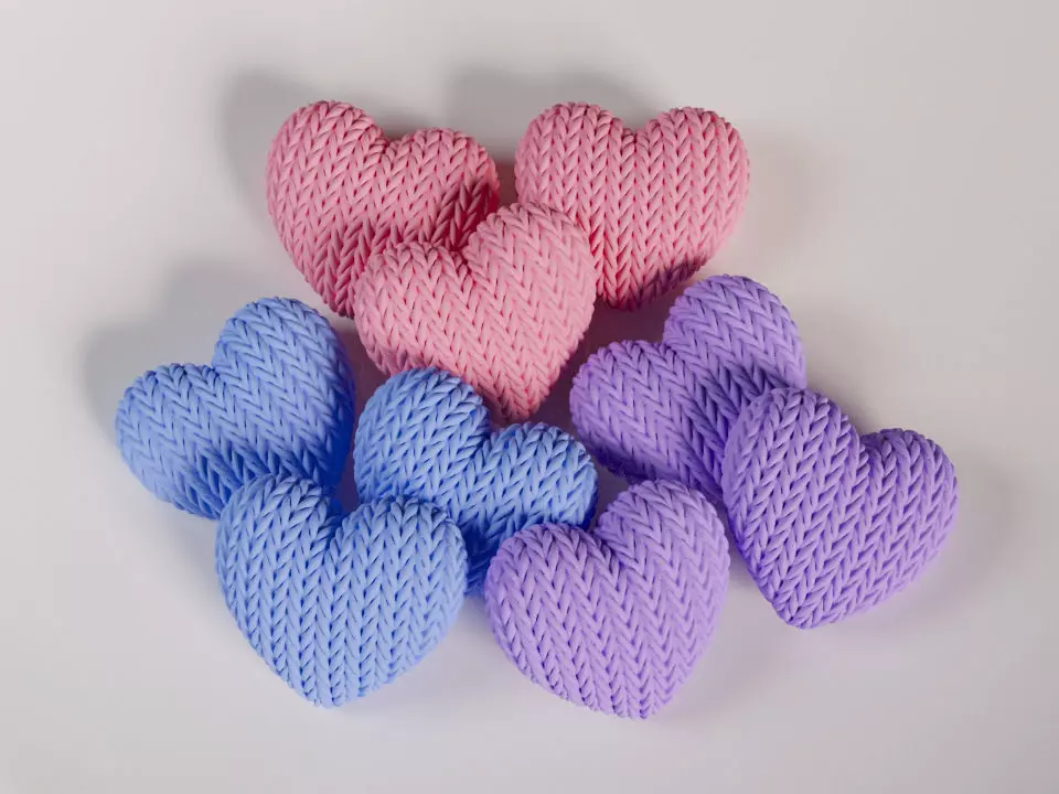 Knitted Heart 3D print model_0
