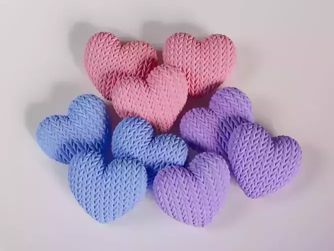 Knitted Heart 3D print model