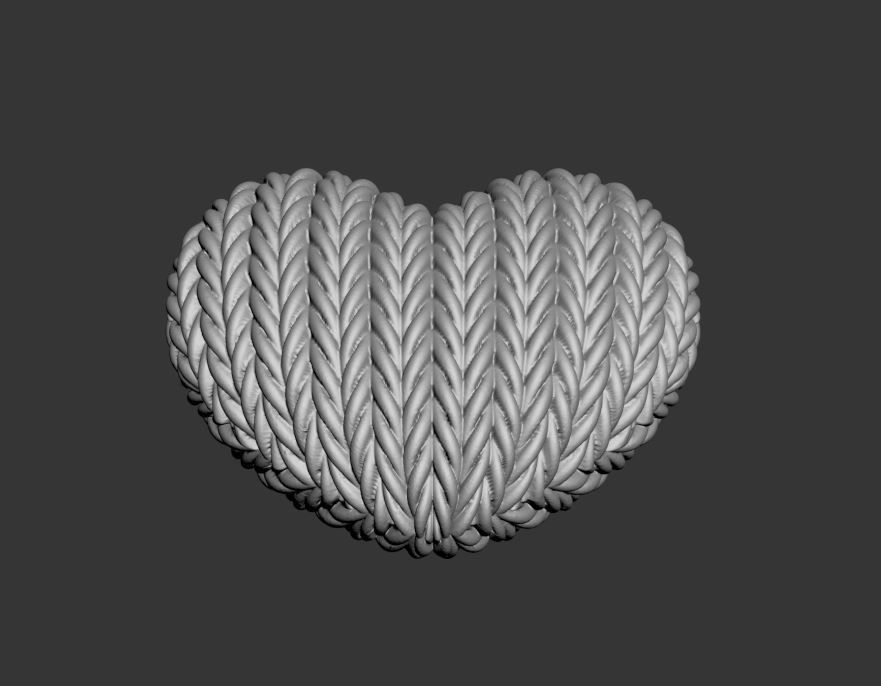 Knitted Heart 3D print model_6