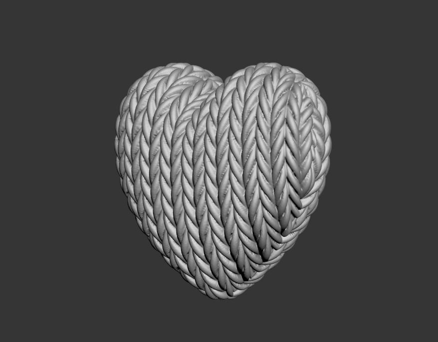 Knitted Heart 3D print model_17