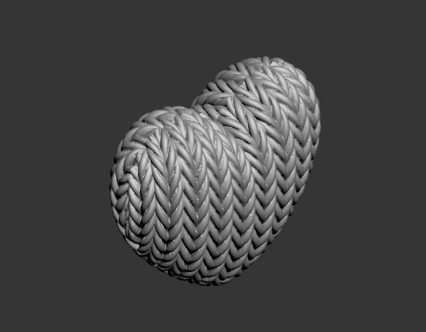 Knitted Heart 3D print model_23
