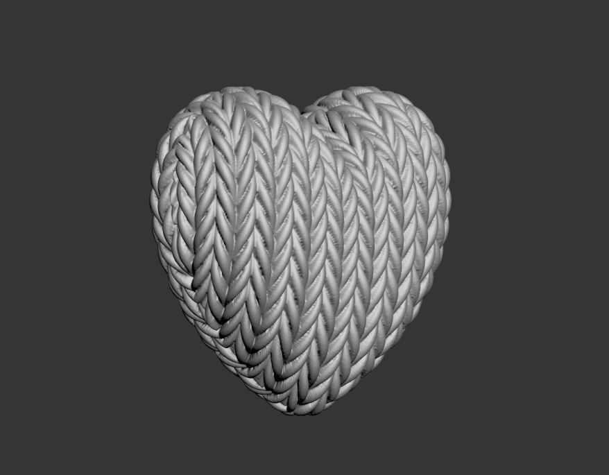 Knitted Heart 3D print model_13
