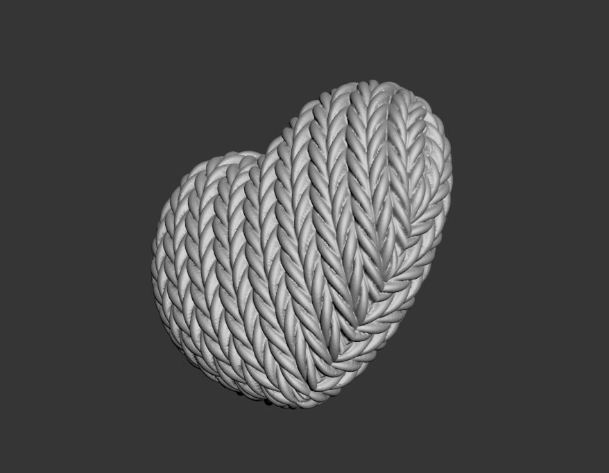 Knitted Heart 3D print model_26