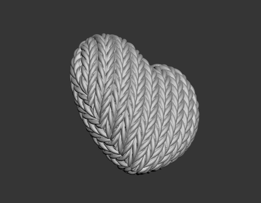 Knitted Heart 3D print model_25