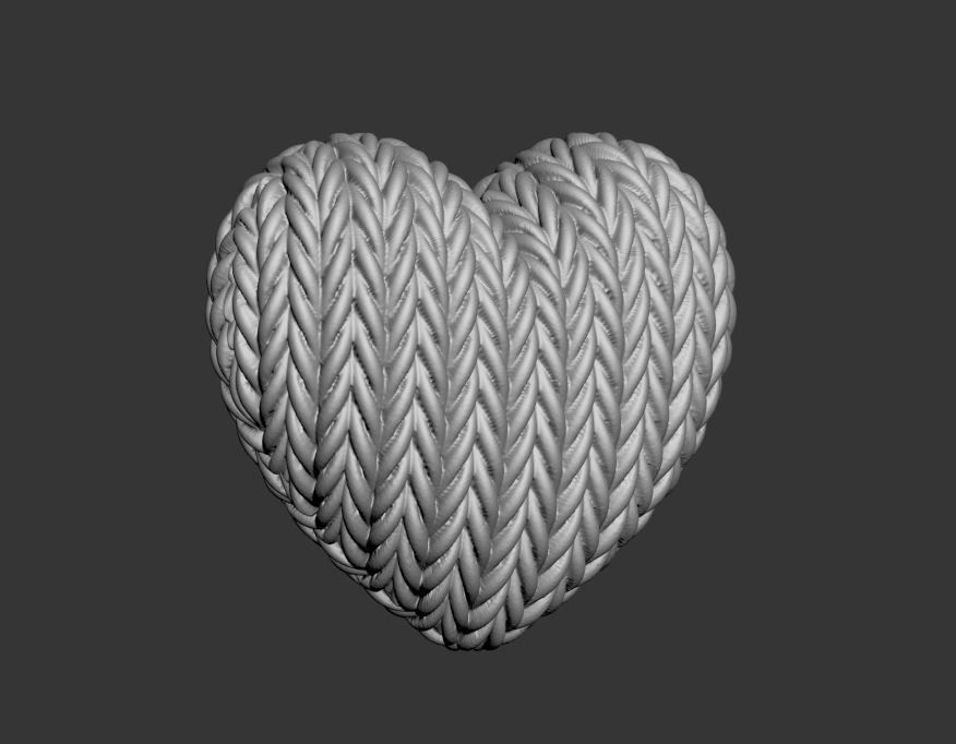 Knitted Heart 3D print model_14