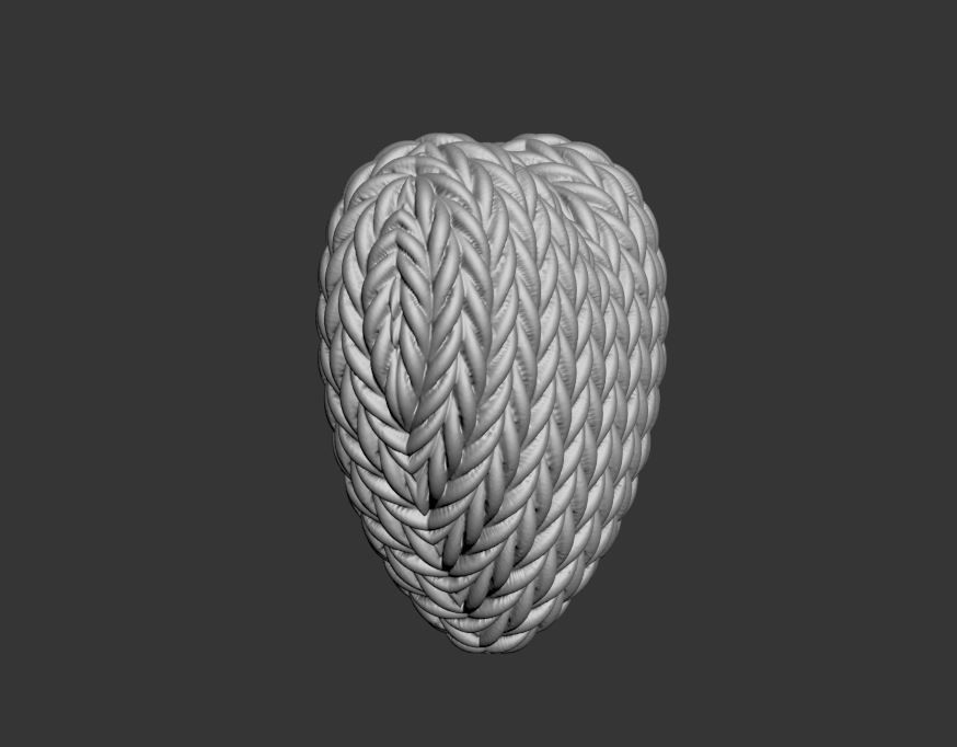 Knitted Heart 3D print model_20