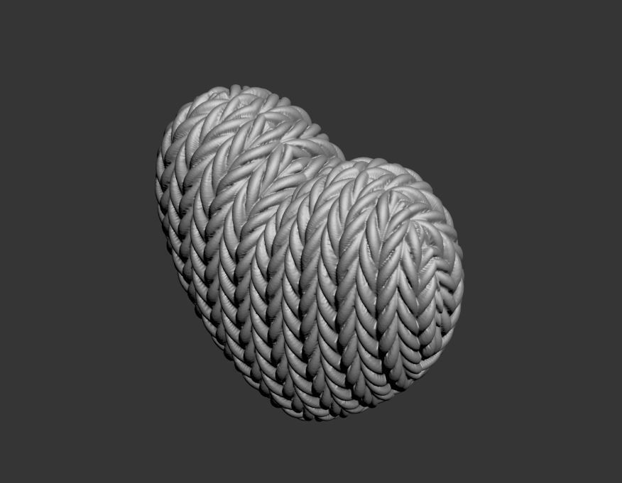 Knitted Heart 3D print model_24
