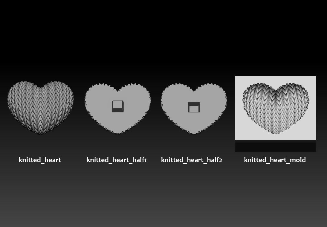 Knitted Heart 3D print model_1
