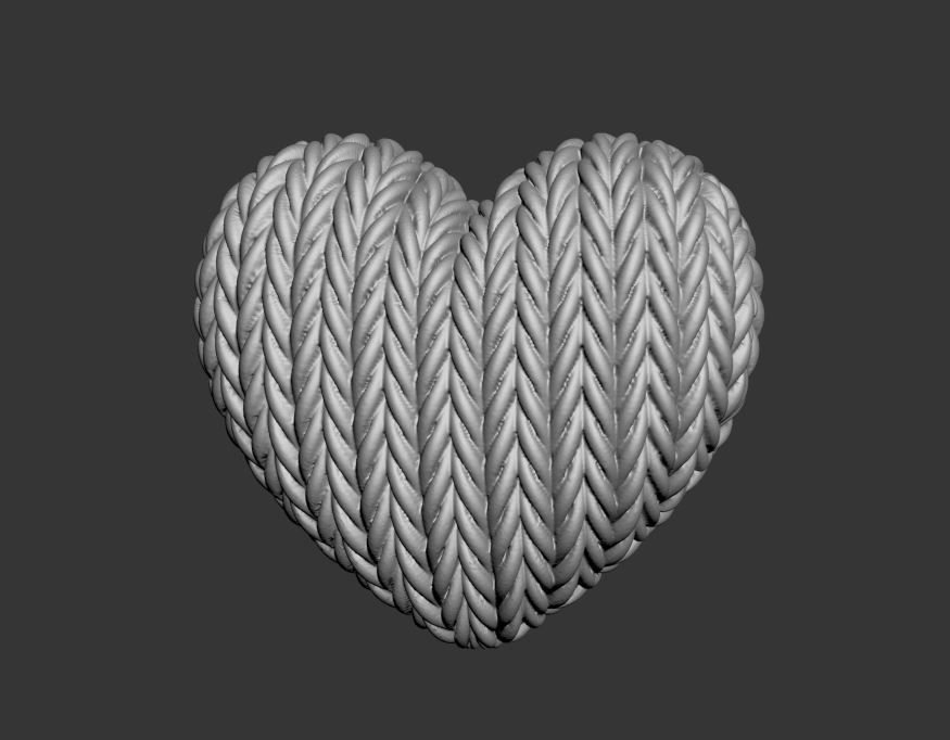 Knitted Heart 3D print model_16