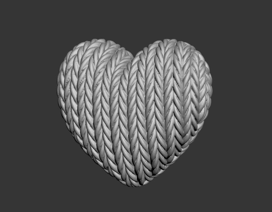 Knitted Heart 3D print model_8