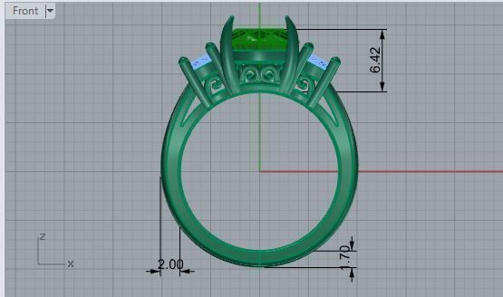 Cushion Braided Ring 1788 3D print model 3D print model_5