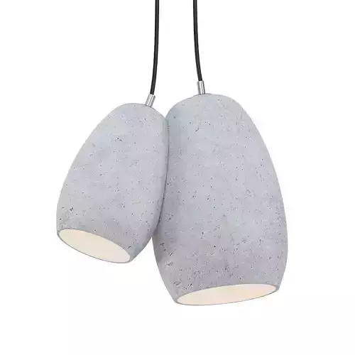 CONCRETE two pendant lights hanging