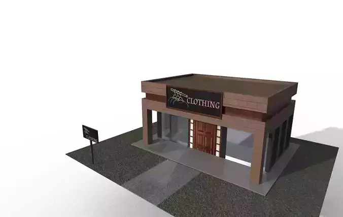 Clothing Shop Low-poly 3D model