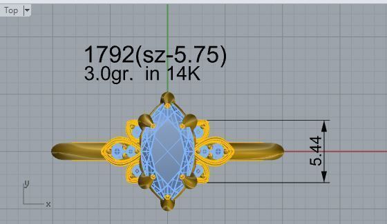 Butterfly Diamond 1792 3D print model 3D print model_4