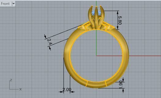 Butterfly Diamond 1792 3D print model 3D print model_5