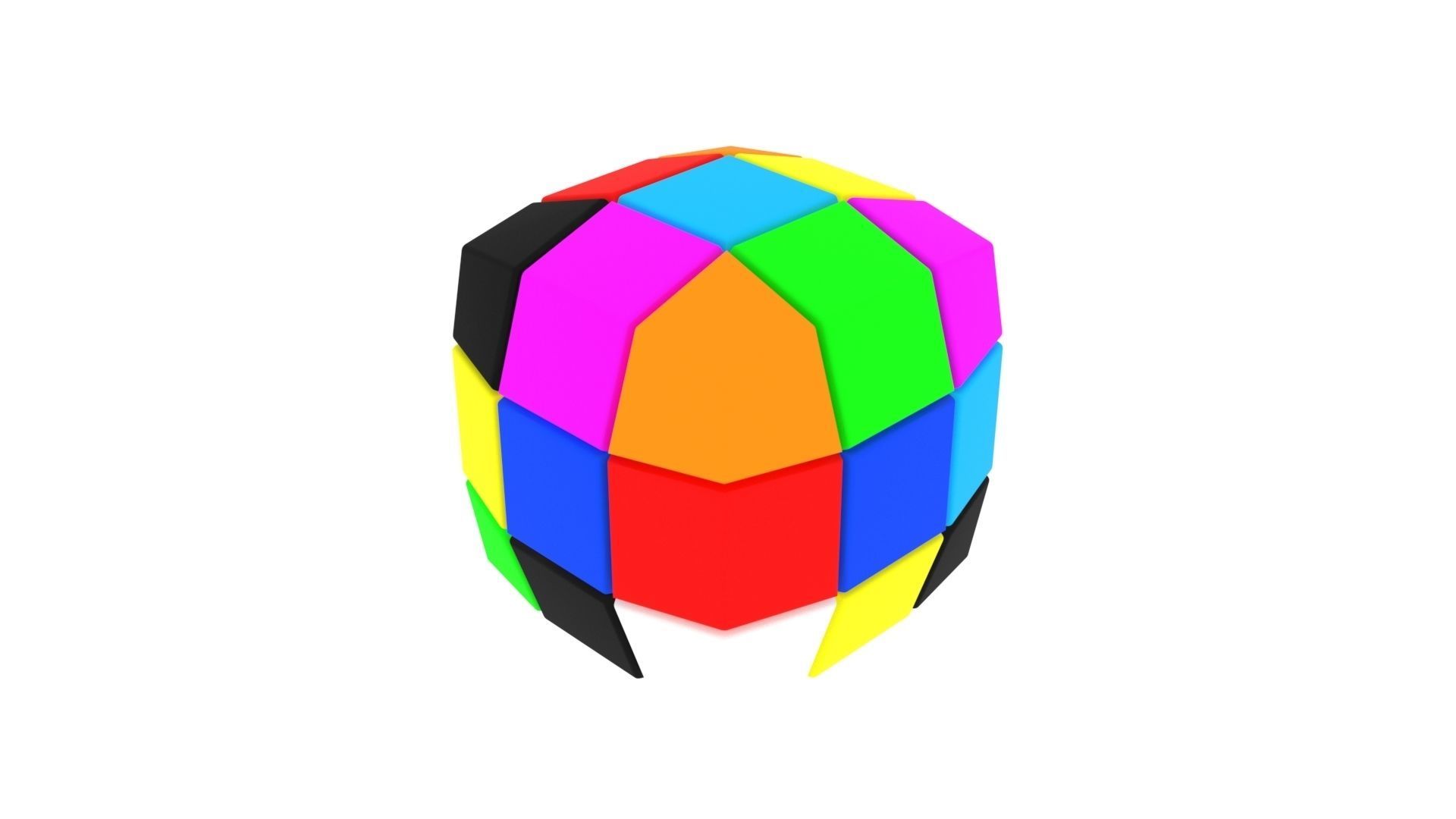 Different Type of Rubiks Cube Set 3D model_4