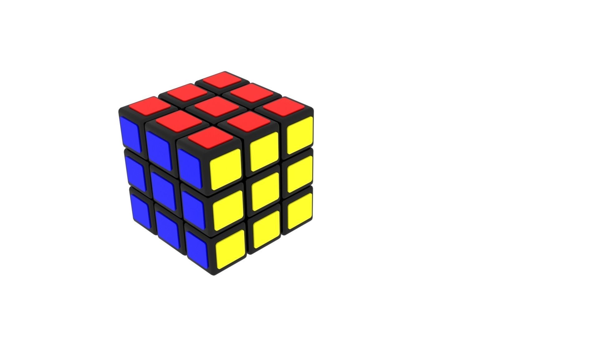 Different Type of Rubiks Cube Set 3D model_9