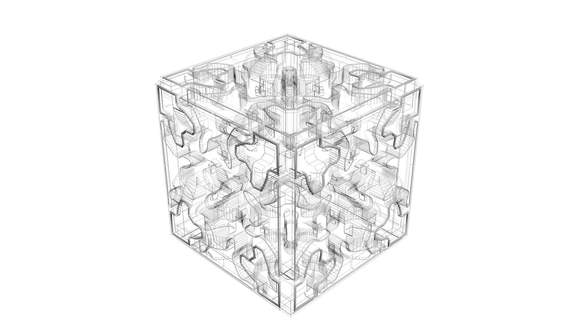 Different Type of Rubiks Cube Set 3D model_18