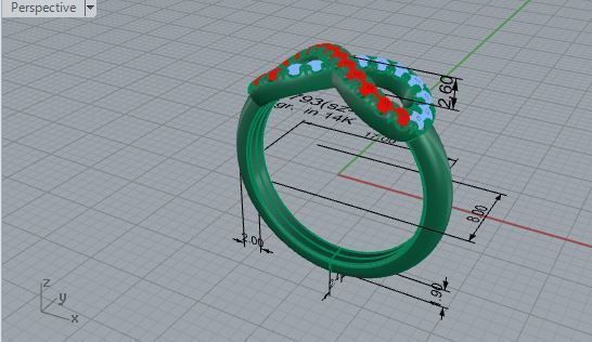  Forever together Brilliant  ring 1793 3D print model 3D print model_7