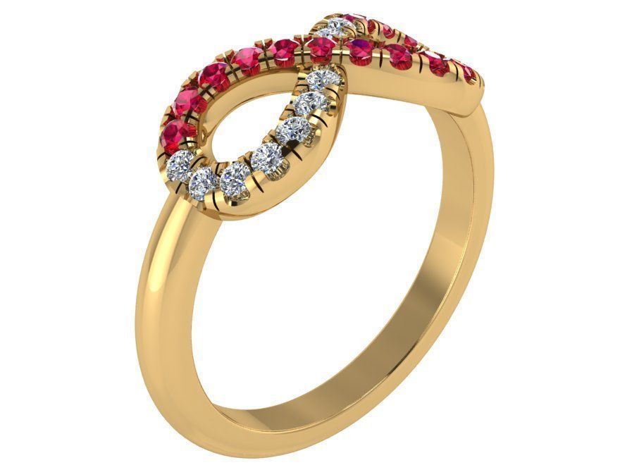  Forever together Brilliant  ring 1793 3D print model 3D print model_1