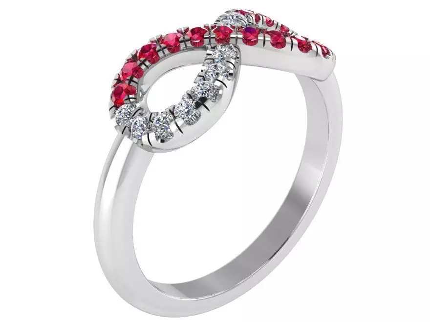  Forever together Brilliant  ring 1793 3D print model 3D print model_0