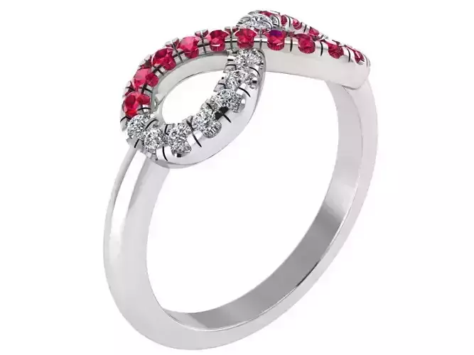  Forever together Brilliant  ring 1793 3D print model