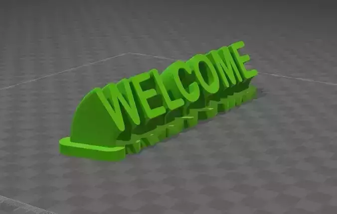 Welcome sign 3D print model