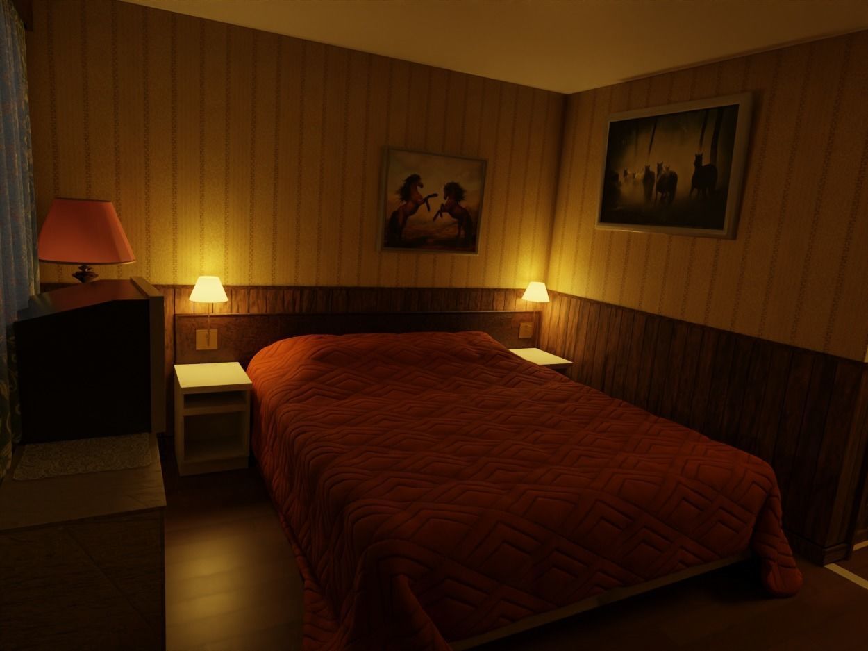 Motel Room 108 3D model_1