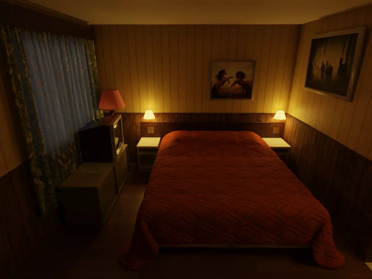 Motel Room 108 3D model_0