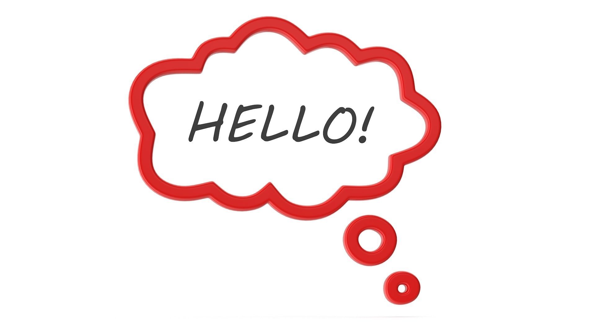 Speech Bubble Set Low-poly 3D model_7