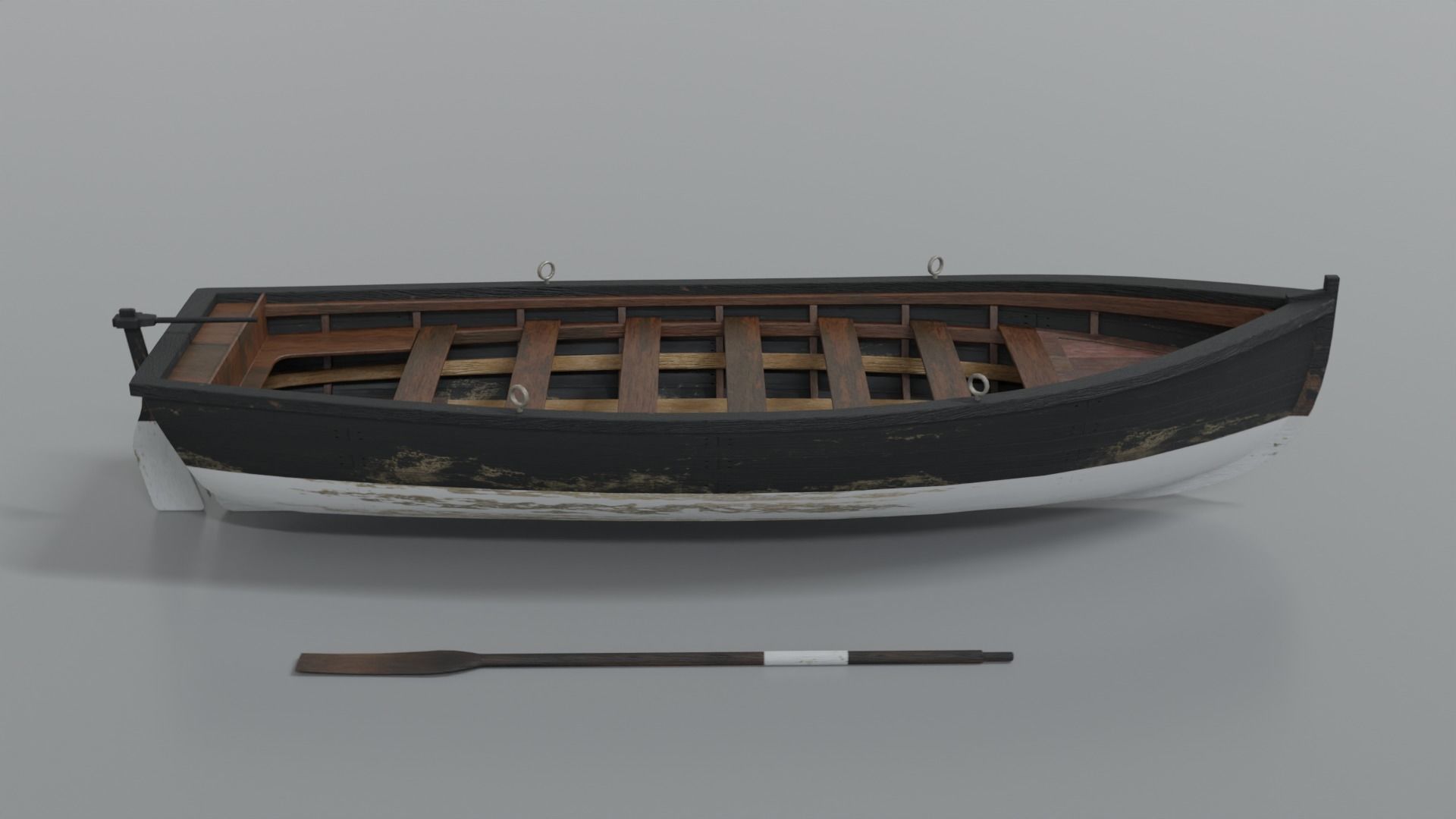 small boat Low-poly 3D model_6