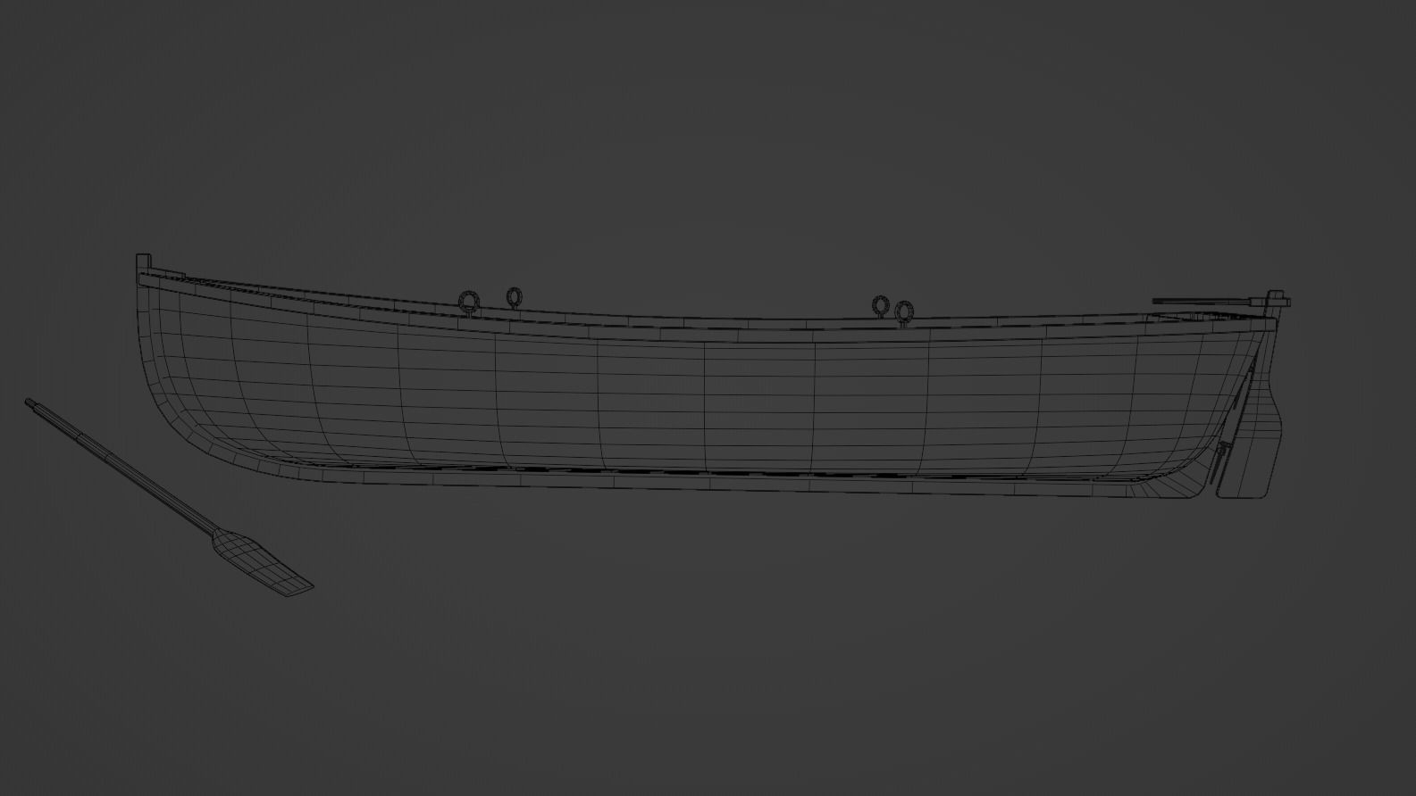 small boat Low-poly 3D model_7